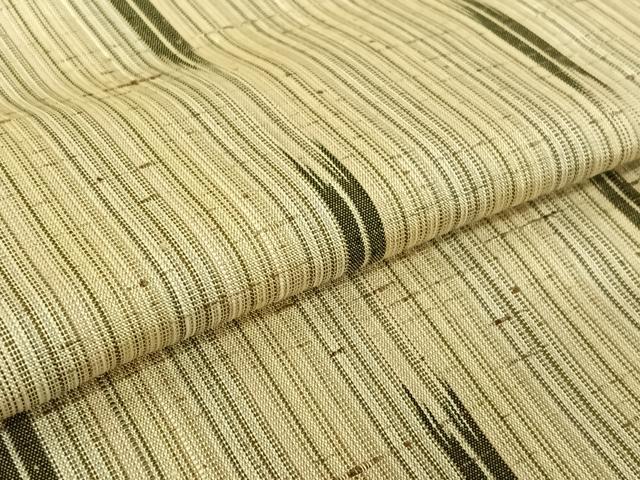 平和屋着物▽ぜんまい紬 単衣 蚊絣 反端付き 正絹 逸品 AABK3709jh