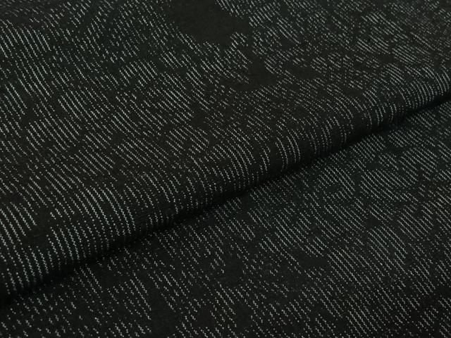 平和屋着物▽結城紬 単衣 草花文 証紙付き 正絹 逸品 AABK3724jh