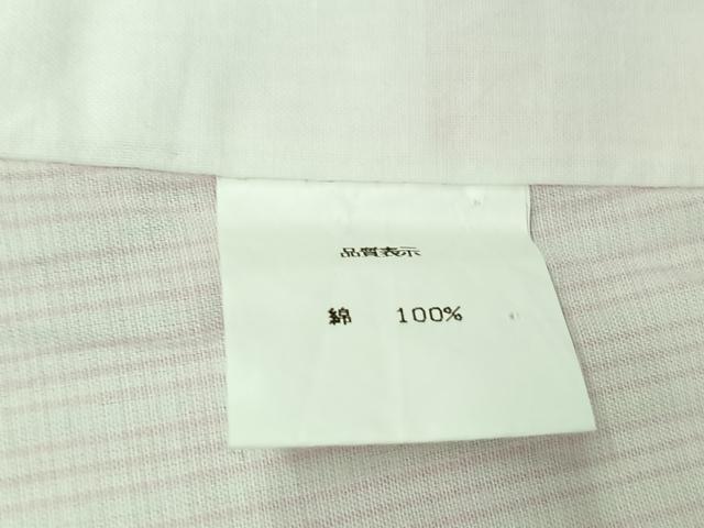平和屋着物▽小紋 単衣 縞 綿 AABK3758jh