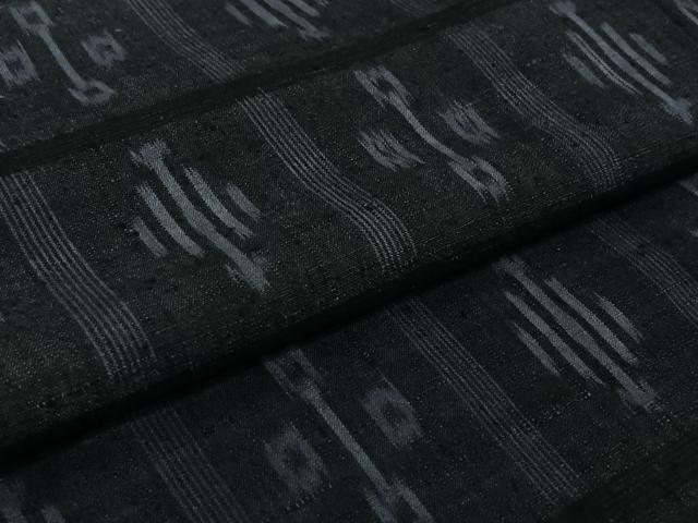 平和屋着物▽上質な紬 単衣 幾何学文様 正絹 逸品 AABK3759jh