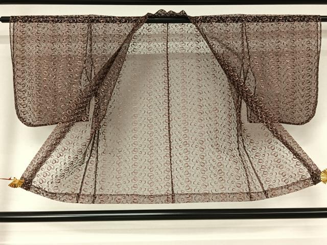 平和屋着物▽羽織 スリーシーズン 春夏秋 塵除け 草花文 総レース 正絹 逸品 AABK3769jh