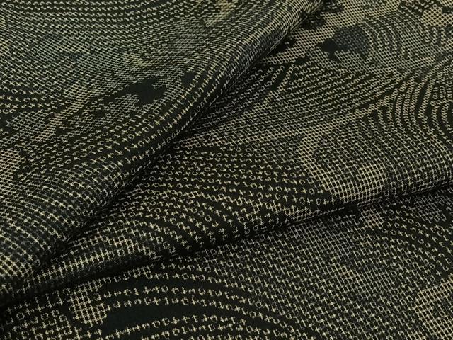 平和屋着物▽小紋 単衣 立波文 AABK3772jh