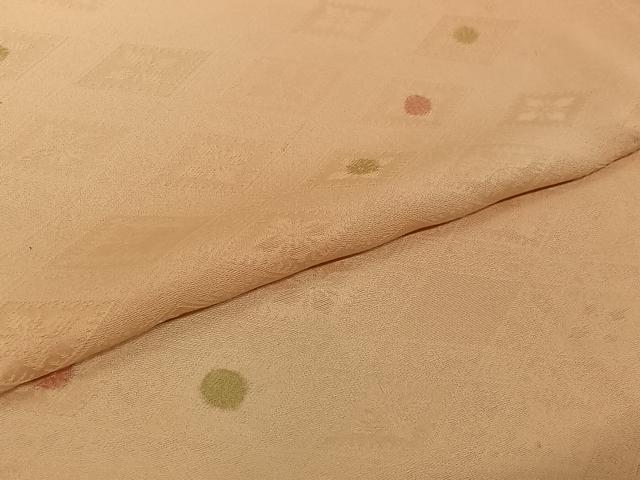 平和屋着物▽上質な小紋 単衣 花菱文 正絹 逸品 AABK3774jh