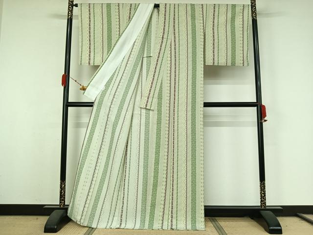 平和屋着物▽小紋 単衣 花間道 洗える着物 AABK3781jh