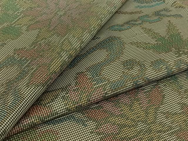 平和屋着物▽本場大島紬 単衣 7マルキ 流水花文 正絹 逸品 AABK3797jh