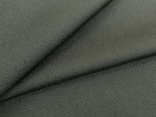 平和屋着物▽男性 紬 単衣 藍鼠色 お召縮緬 正絹 逸品 AABK3806jh