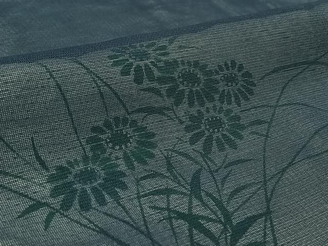 平和屋着物▽訪問着 無双 紗袷 紗×絽 手描き 草花文 正絹 逸品 AABK3810jh