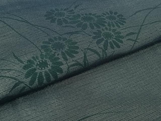 平和屋着物▽訪問着 無双 紗袷 紗×絽 手描き 草花文 正絹 逸品 AABK3810jh