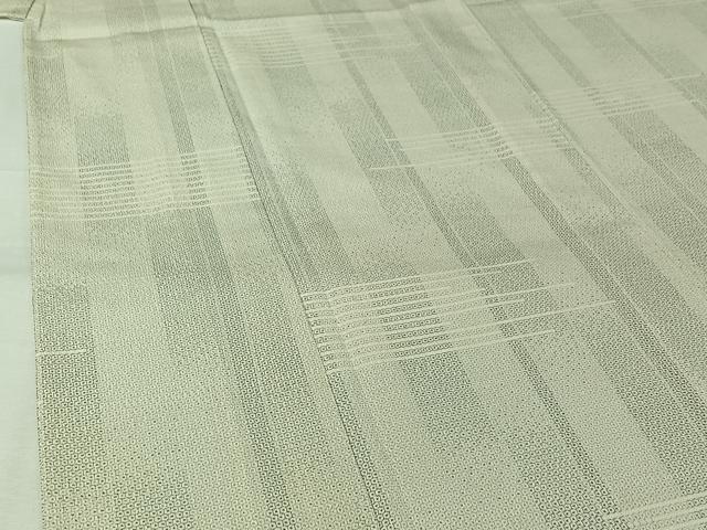平和屋着物▽本塩沢 単衣 110亀甲 横段文 正絹 逸品 AABK3813jh