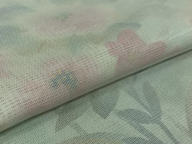 平和屋着物▽訪問着 無双 紗袷 紗×絽 草花文 金彩 正絹 逸品 AABK3837jh