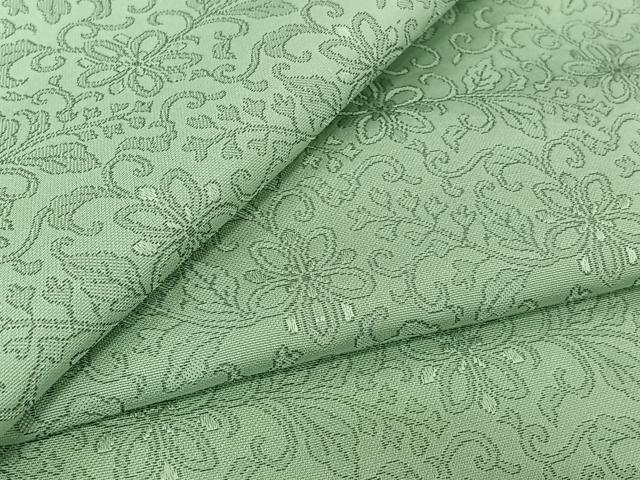 平和屋着物▽お召 単衣 花唐草文 正絹 逸品 AABK3856jh