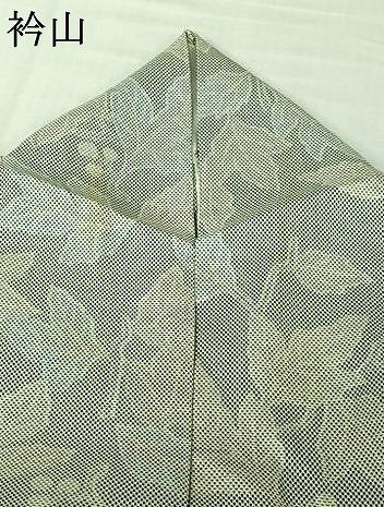 平和屋着物▽お召 単衣 枝花文 正絹 逸品 AABK3869jh