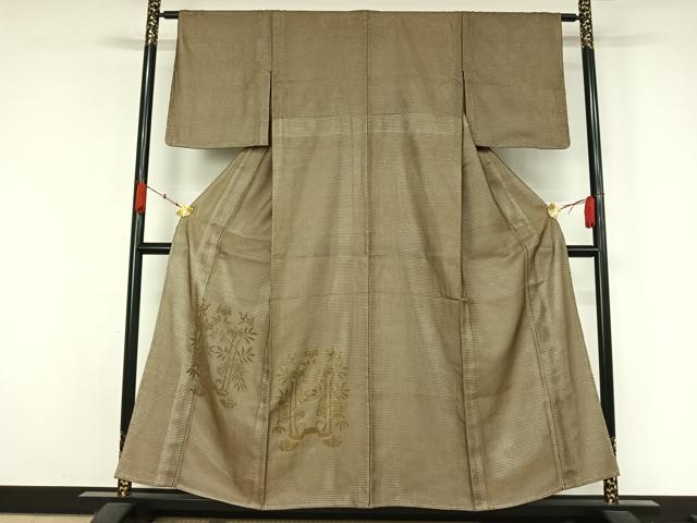 平和屋着物▽色留訪問着 無双 紗袷 笹竹桐文 金彩 高島屋扱い 正絹 逸品 AABK3872jh