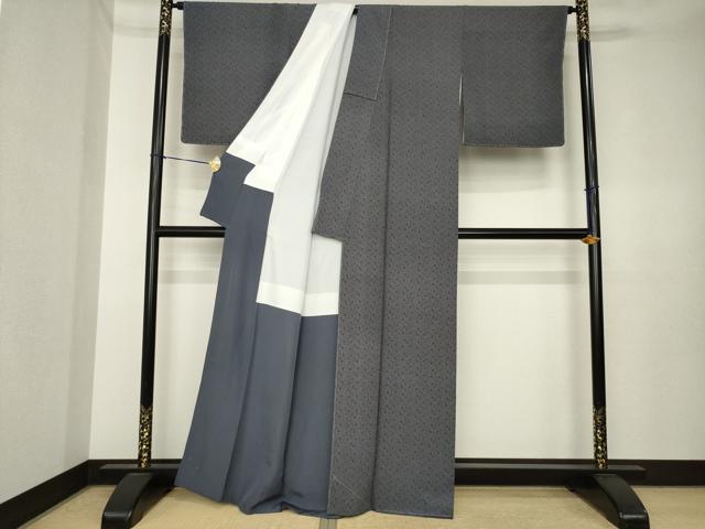 平和屋着物●重要無形文化財 人間国宝 中村勇二郎 江戸小紋 古代菊 正絹 逸品 AABK3887ck