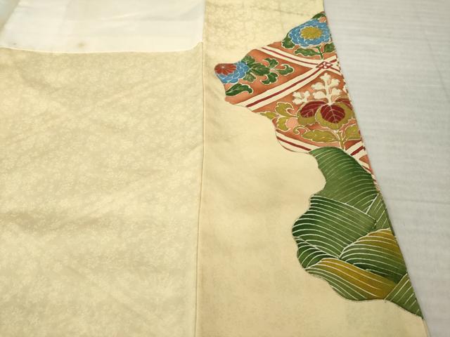 平和屋着物●豪華色留袖 駒刺繍 道長花文 金彩 正絹 逸品 AABK3907ck