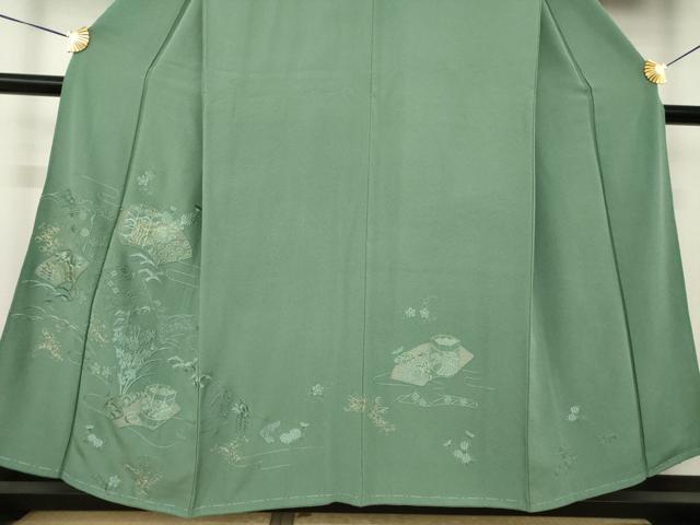 平和屋着物●訪問着 総刺繍 貝桶花文 正絹 逸品 AABK3913ck