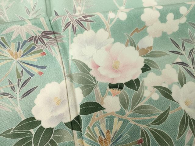 平和屋着物●訪問着 友禅 作家物 草花文 暈し染め 正絹 逸品 AABK3927ck