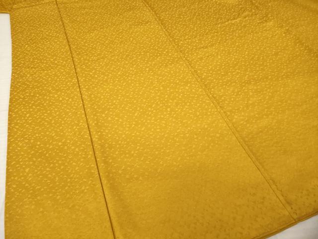 平和屋着物●上質な色無地 箔散らし地紋 山吹茶色 正絹 逸品 AABK3931ck