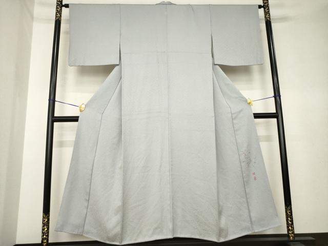 平和屋着物●京加賀友禅 百貫達雄監修 色無地 霞地紋 潤色 正絹 逸品 AABK3933ck