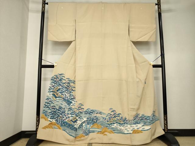平和屋着物●本加賀友禅作家 押田正義 色留袖 風景文 正絹 逸品 AABK3938ck