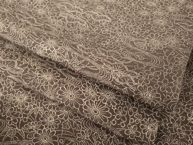 平和屋着物●江戸小紋 流水花文 正絹 逸品 AABK3940ck