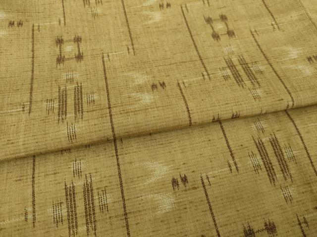 平和屋着物●上質な紬 琉球絣文様 正絹 逸品 AABK3949ck