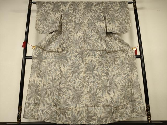 平和屋着物*夏物 小千谷ちぢみ 花尽くし 麻 逸品 AABK4004jd