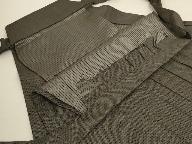 平和屋着物*夏物 男性 行灯袴 縦絽 縞 正絹 逸品 AABK4021jd
