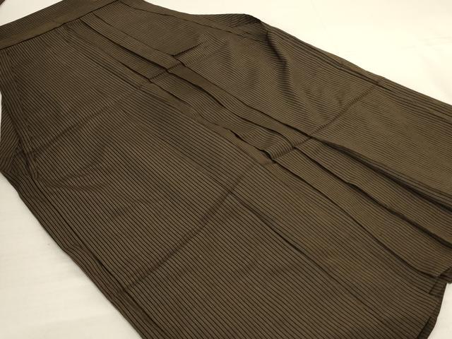 平和屋着物*夏物 男性 馬乗り袴 縦絽 縞 正絹 逸品 AABK4023jd