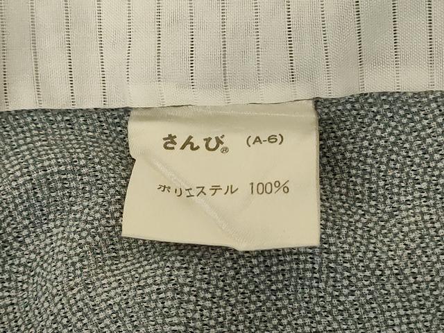 平和屋着物*夏物 江戸小紋 絽 万筋 青色×白色 両面染め さんび謹製 洗える着物 AABK4030jd