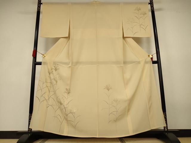 平和屋着物*夏物 訪問着 絽 草花文 金彩 正絹 逸品 AABK4031jd