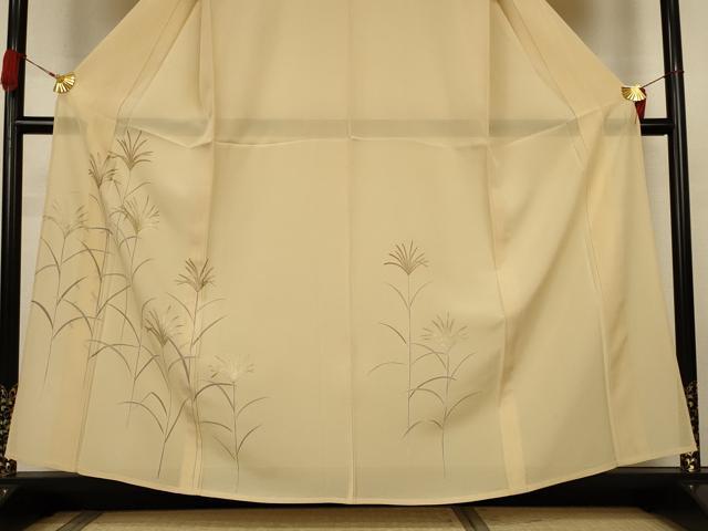 平和屋着物*夏物 訪問着 絽 草花文 金彩 正絹 逸品 AABK4031jd