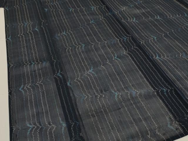 平和屋着物*夏物 紗紬 変わり縞 正絹 逸品 AABK4034jd