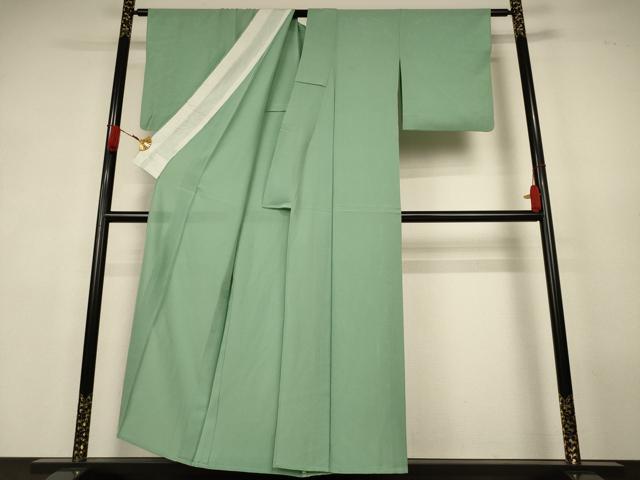 平和屋着物*夏物 色無地 絽 柳染色 正絹 逸品 AABK4056jd