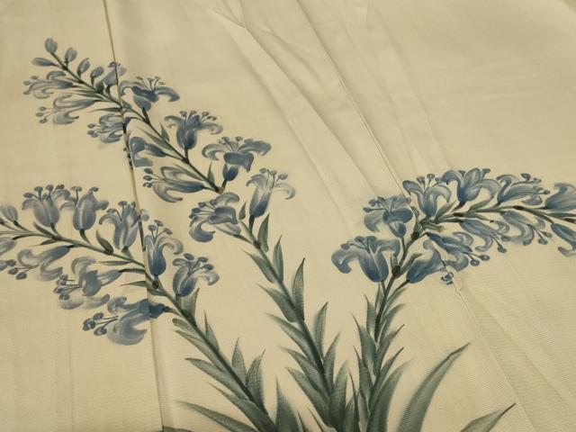 平和屋着物*夏物 訪問着 絽 手描き 草花文 正絹 逸品 AABK4067jd