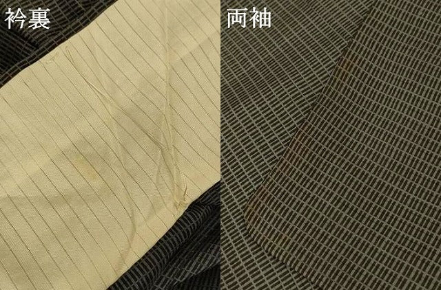平和屋着物*夏物 江戸小紋 絽 格子 正絹 逸品 AABK4069jd
