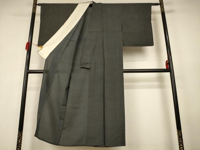 平和屋着物*夏物 江戸小紋 絽 格子 正絹 逸品 AABK4069jd