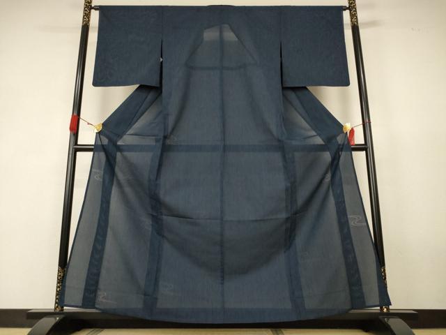 平和屋着物*夏物 小紋 流水紋紗 正絹 逸品 AABK4071jd