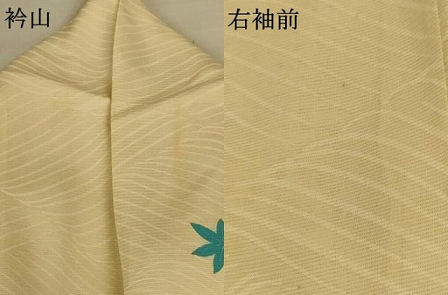 平和屋着物*夏物 訪問着 絽 立波楓文 銀彩 正絹 逸品 AABK4096jd