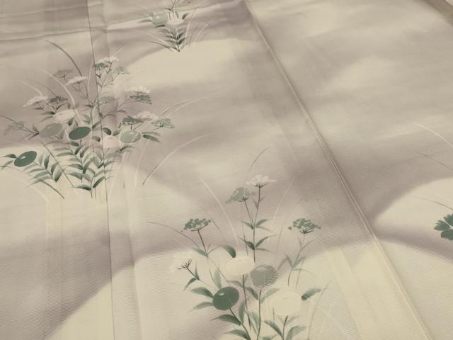 平和屋着物*夏物 訪問着 絽 草花文 暈し染め 正絹 逸品 未使用 AABK4107jd
