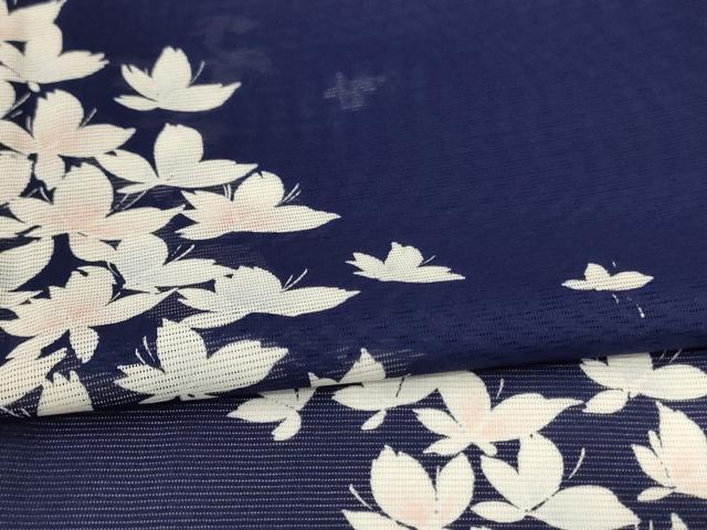 平和屋着物*夏物 訪問着 絽 舞蝶文 洗える着物 AABK4108jd