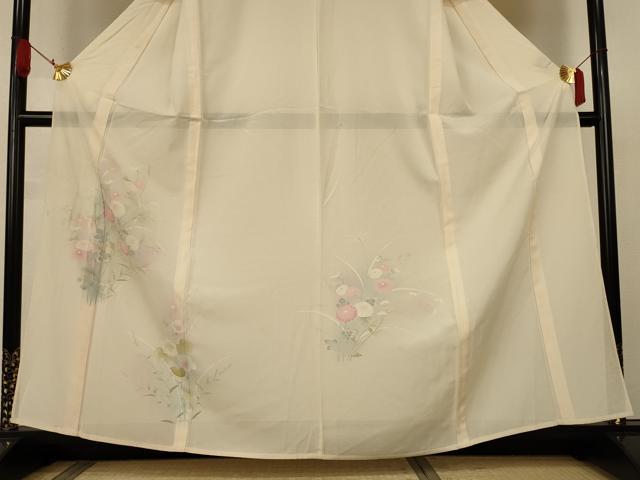 平和屋着物*夏物 訪問着 絽 草花文 暈し染め 正絹 逸品 AABK4126jd