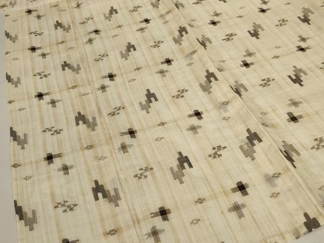 平和屋着物*夏物 沖縄県無形文化財指定 本場八重山上布 麻 逸品 AABK4131jd