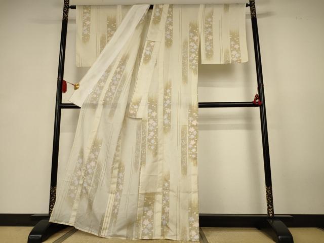 平和屋着物*夏物 小紋 絽 草花間道 洗える着物 AABK4138jd