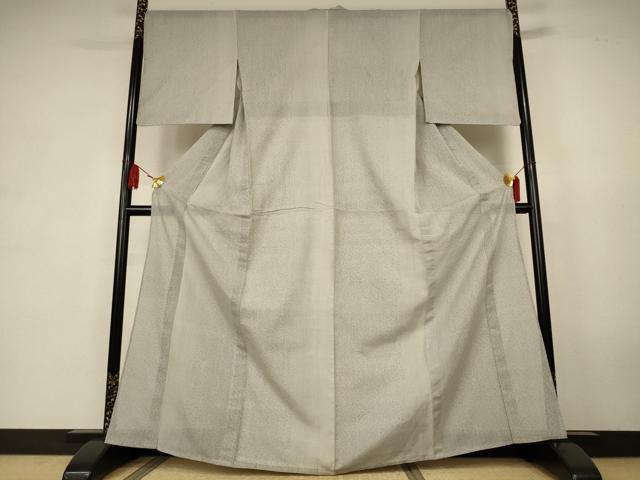 平和屋着物*夏物 結城紬 夏結城 100亀甲 間道 正絹 逸品 AABK4158jd
