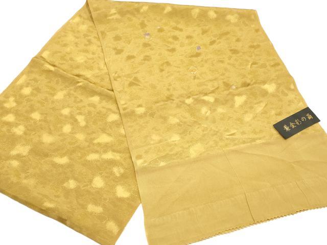 平和屋本店▼和装小物 帯揚げ 黄金彩の繭 正絹 逸品 未使用 AABK4163ay