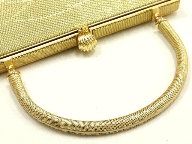 平和屋着物▼和装小物 和装バッグ・草履セット 東京 芝山 ハンドバッグ 手縫い 金糸 逸品 未使用 AABK4199ay