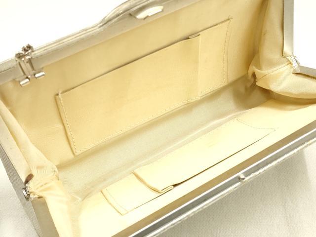 平和屋着物▼和装小物 和装バッグ・草履セット ハンドバッグ チェーンバッグ 薄文 金銀糸 帯地使用 逸品 AABK4200ay
