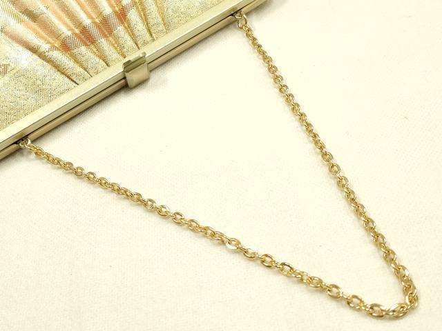 平和屋着物▼和装小物 和装バッグ・草履セット 佐賀錦 ハンドバッグ チェーンバッグ 几帳花文 金糸 帯地使用 逸品 AABK4206ay