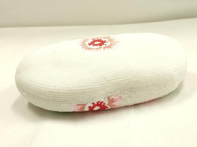 平和屋着物▼和装小物 和装バッグ・草履セット ビーズ ハンドバッグ 花柄 逸品 AABK4214ay